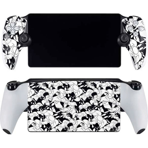 Looney Tunes Sylvester Super Sized Pattern PlayStation Portal Remote Player Skin