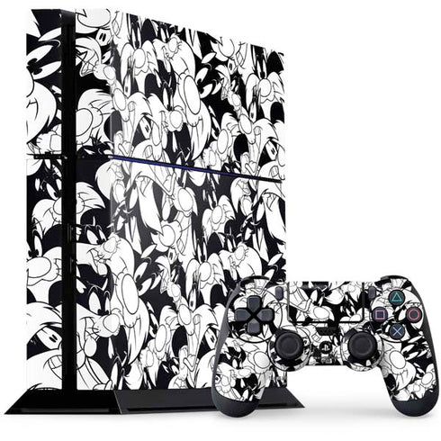 Looney Tunes Sylvester Super Sized Pattern PlayStation PS4 Skins