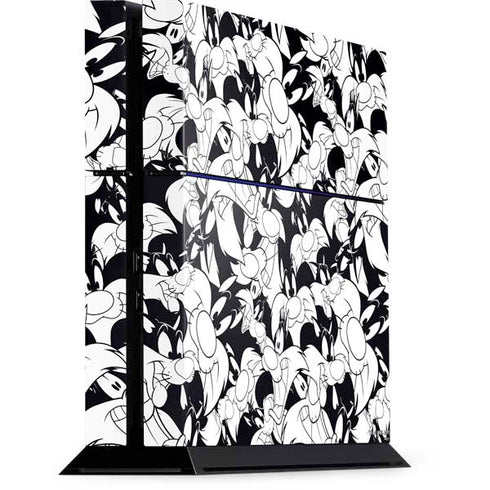 Looney Tunes Sylvester Super Sized Pattern PlayStation PS4 Skins
