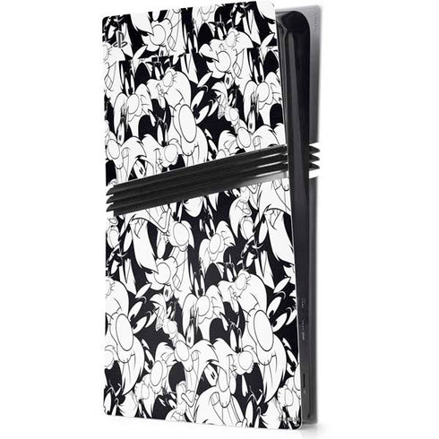 Looney Tunes Sylvester Super Sized Pattern PS5 Pro Console Skin