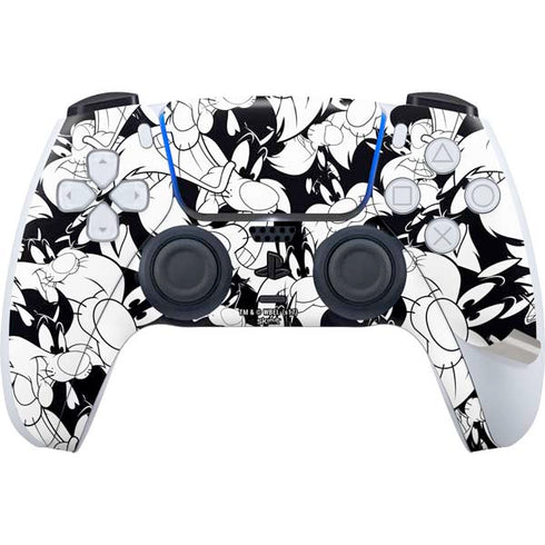 Looney Tunes Sylvester Super Sized Pattern PS5 Pro Disk Bundle Skin