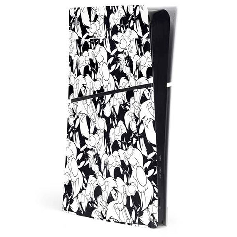 Looney Tunes Sylvester Super Sized Pattern PlayStation PS5 Skins
