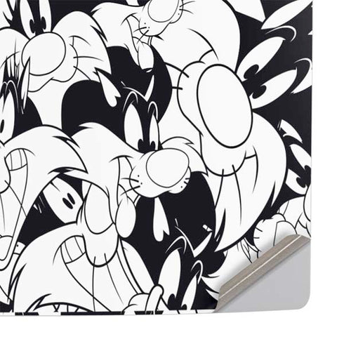 Looney Tunes Sylvester Super Sized Pattern PS5 Slim Digital Edition Console Skin