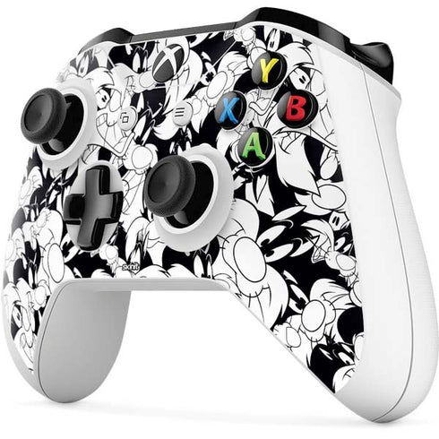 Looney Tunes Sylvester Super Sized Pattern Xbox One S All-Digital Edition Bundle Skin