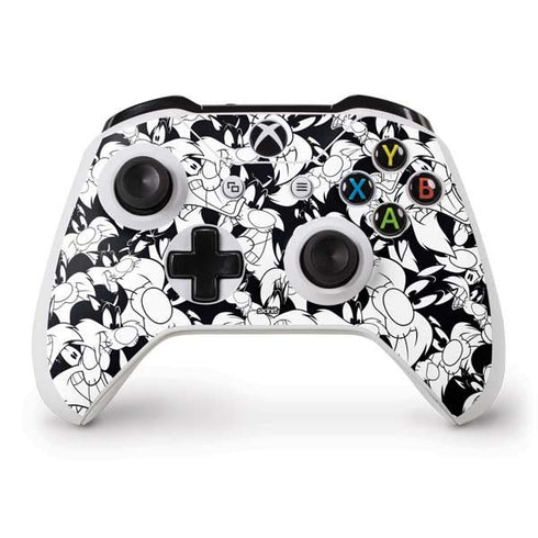 Looney Tunes Sylvester Super Sized Pattern Xbox One S Controller Skin