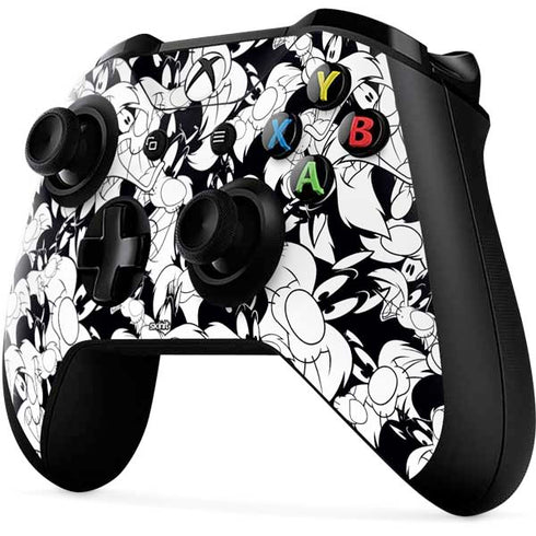 Looney Tunes Sylvester Super Sized Pattern Xbox One X Controller Skin