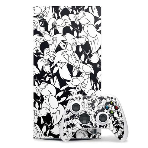 Looney Tunes Sylvester Super Sized Pattern Xbox Series X Skins