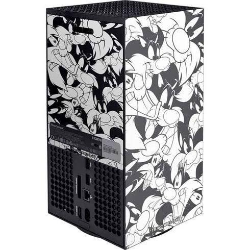 Looney Tunes Sylvester Super Sized Pattern XBox Series X Digital Edition Console Skin