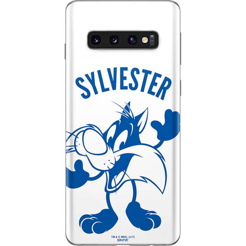 Looney Tunes Sylvester the Cat Big Head Galaxy S10 Skin