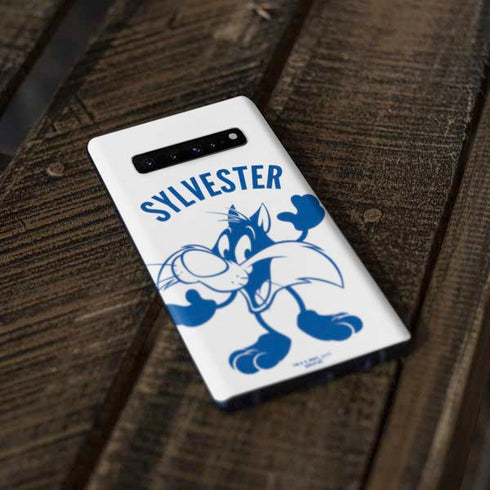 Looney Tunes Sylvester the Cat Big Head Galaxy S10 Skin