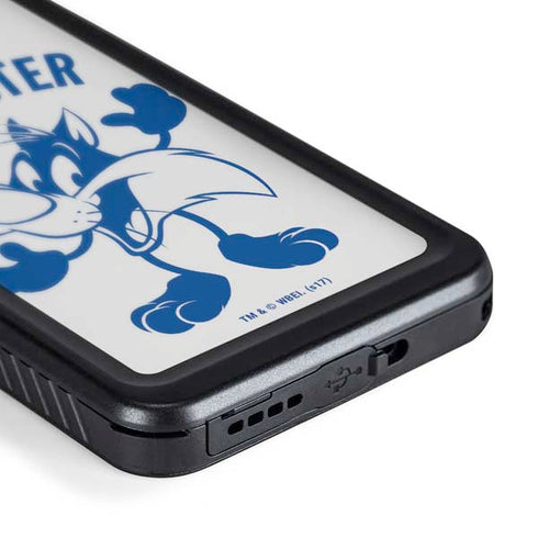 Looney Tunes Sylvester the Cat Big Head Galaxy S24 Plus Waterproof Case