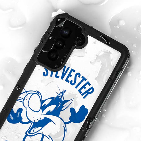 Looney Tunes Sylvester the Cat Big Head Galaxy S24 Plus Waterproof Case