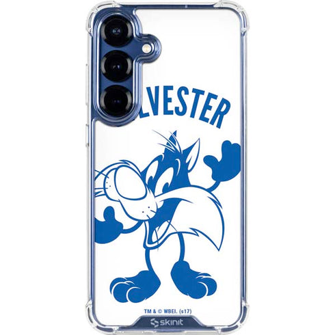 Looney Tunes Sylvester the Cat Big Head Galaxy S25 Clear Case