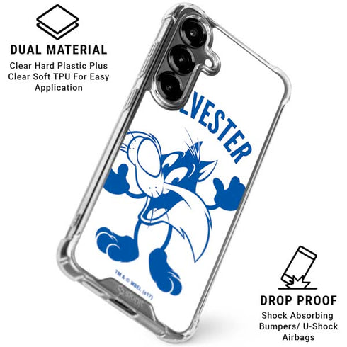 Looney Tunes Sylvester the Cat Big Head Galaxy S26 Plus Clear Case