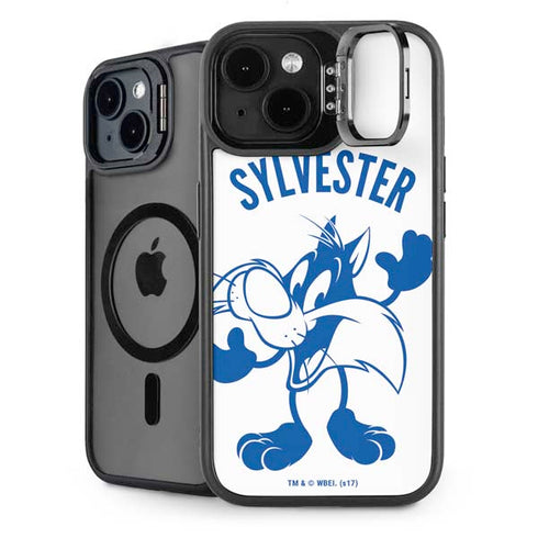 Looney Tunes Sylvester the Cat Big Head iPhone 14 Plus Kickstand Case