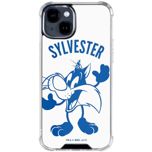 Looney Tunes Sylvester the Cat Big Head iPhone 15 Clear Case