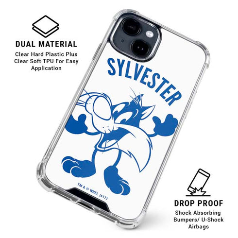 Looney Tunes Sylvester the Cat Big Head iPhone 15 Clear Case