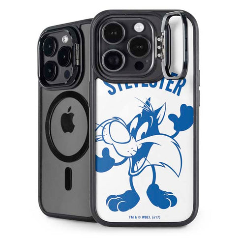 Looney Tunes Sylvester the Cat Big Head iPhone 15 Pro Kickstand Case