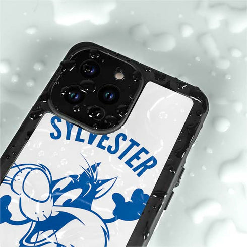 Looney Tunes Sylvester the Cat Big Head iPhone 15 Pro Waterproof Case
