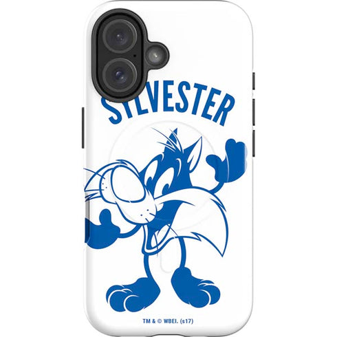 Looney Tunes Sylvester the Cat Big Head iPhone 16 Magsafe Impact Case