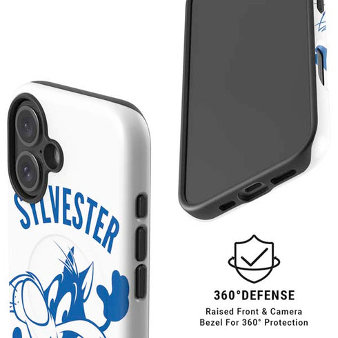 Looney Tunes Sylvester the Cat Big Head iPhone 16 Plus Magsafe Impact Case