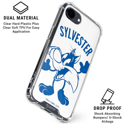 Looney Tunes Sylvester the Cat Big Head iPhone 16e Clear Case