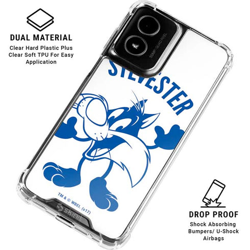 Looney Tunes Sylvester the Cat Big Head Moto G Power 5G (2024) Clear Case