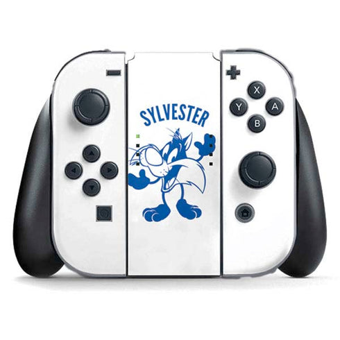 Looney Tunes Sylvester the Cat Big Head Nintendo Switch (2017-2021) Joy-Con Controller Skin