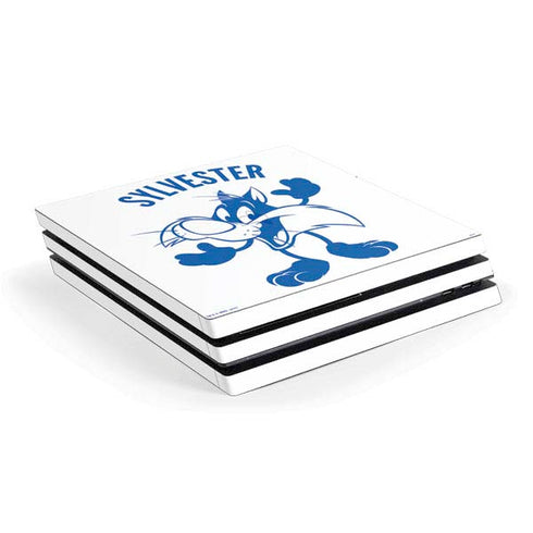 Looney Tunes Sylvester the Cat Big Head PS4 Pro Console Skin