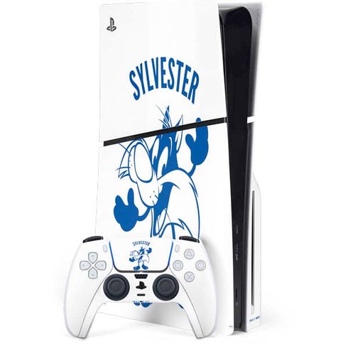 Looney Tunes Sylvester the Cat Big Head PlayStation PS5 Skins
