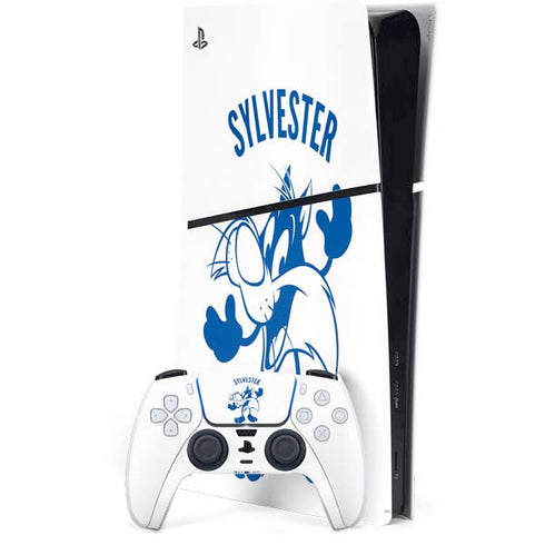 Looney Tunes Sylvester the Cat Big Head PlayStation PS5 Skins