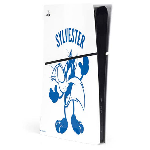 Looney Tunes Sylvester the Cat Big Head PS5 Slim Digital Edition Console Skin