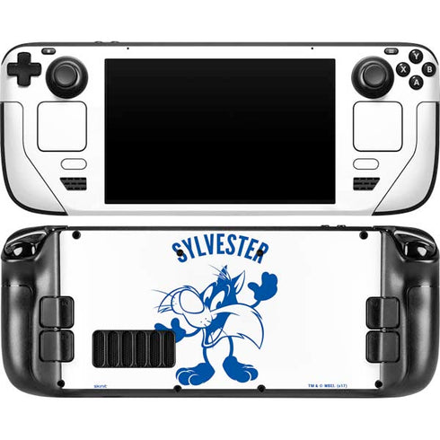 Looney Tunes Sylvester the Cat Big Head Steam Deck Handheld Gaming Computer OLED Skin