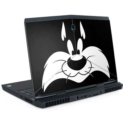 Looney Tunes Sylvester the Cat Black and White Dell Alienware Skin
