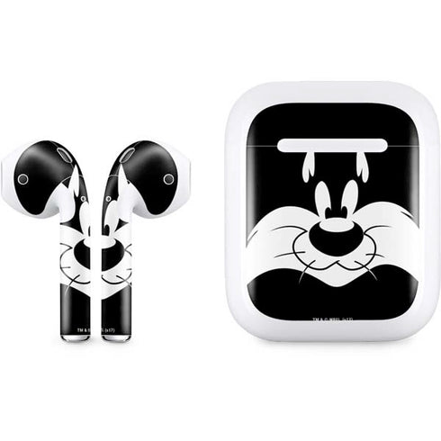 Looney Tunes Sylvester the Cat Black and White Apple AirPods Skin