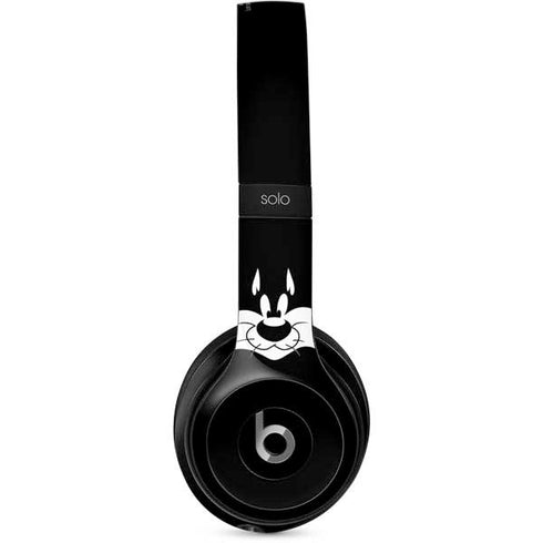 Looney Tunes Sylvester the Cat Black and White Beats Solo 2 Wired Skin