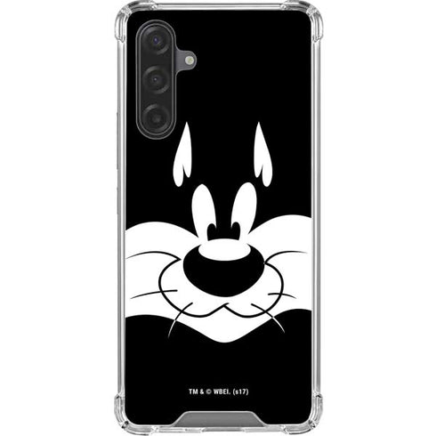 Looney Tunes Sylvester the Cat Black and White Galaxy A17 Clear Case