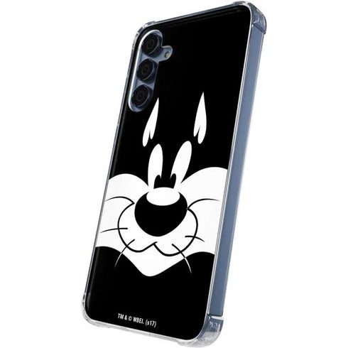 Looney Tunes Sylvester the Cat Black and White Galaxy A35 5G Clear Case
