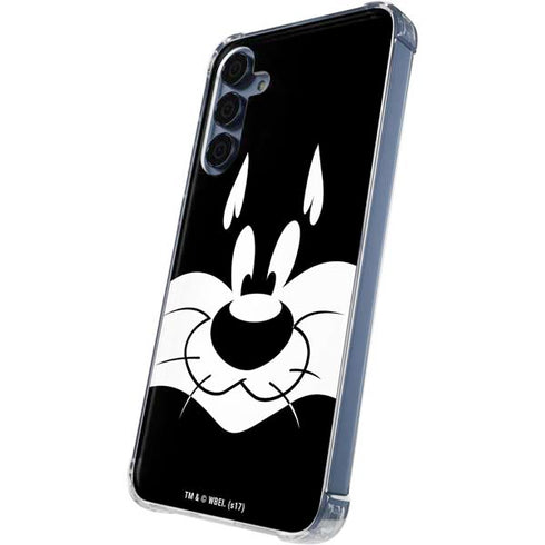 Looney Tunes Sylvester the Cat Black and White Galaxy A55 5G Clear Case