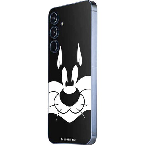 Looney Tunes Sylvester the Cat Black and White Galaxy A55 5G Skin