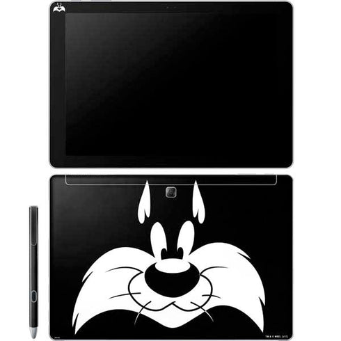 Looney Tunes Sylvester the Cat Black and White Galaxy Book 12in Skin