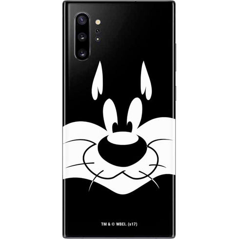 Looney Tunes Sylvester the Cat Black and White Galaxy Note 10 Plus Skin