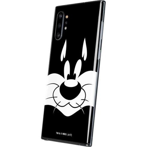 Looney Tunes Sylvester the Cat Black and White Galaxy Note 10 Plus Skin