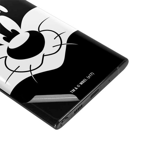 Looney Tunes Sylvester the Cat Black and White Galaxy Note 10 Plus Skin