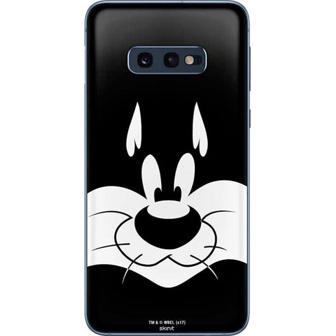 Looney Tunes Sylvester the Cat Black and White Galaxy S10e Skin