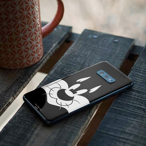 Looney Tunes Sylvester the Cat Black and White Galaxy S10e Skin