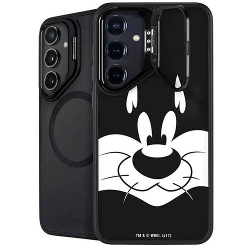 Looney Tunes Sylvester the Cat Black and White Galaxy S24 FE Kickstand Case