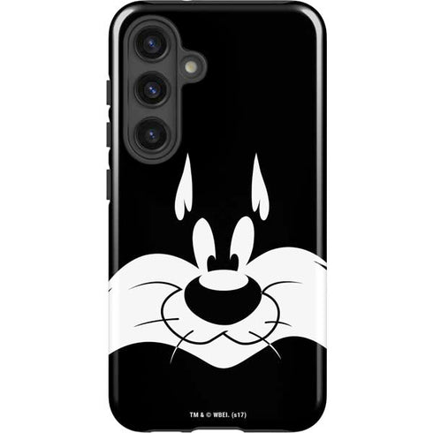 Looney Tunes Sylvester the Cat Black and White Galaxy S25 Plus Impact Case