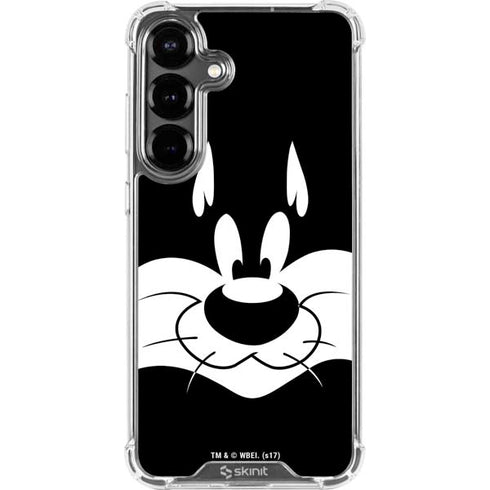 Looney Tunes Sylvester the Cat Black and White Galaxy S26 Clear Case
