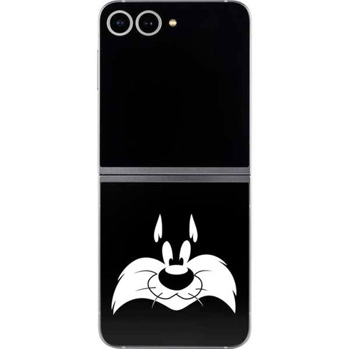 Looney Tunes Sylvester the Cat Black and White Galaxy Z Flip6 Skin